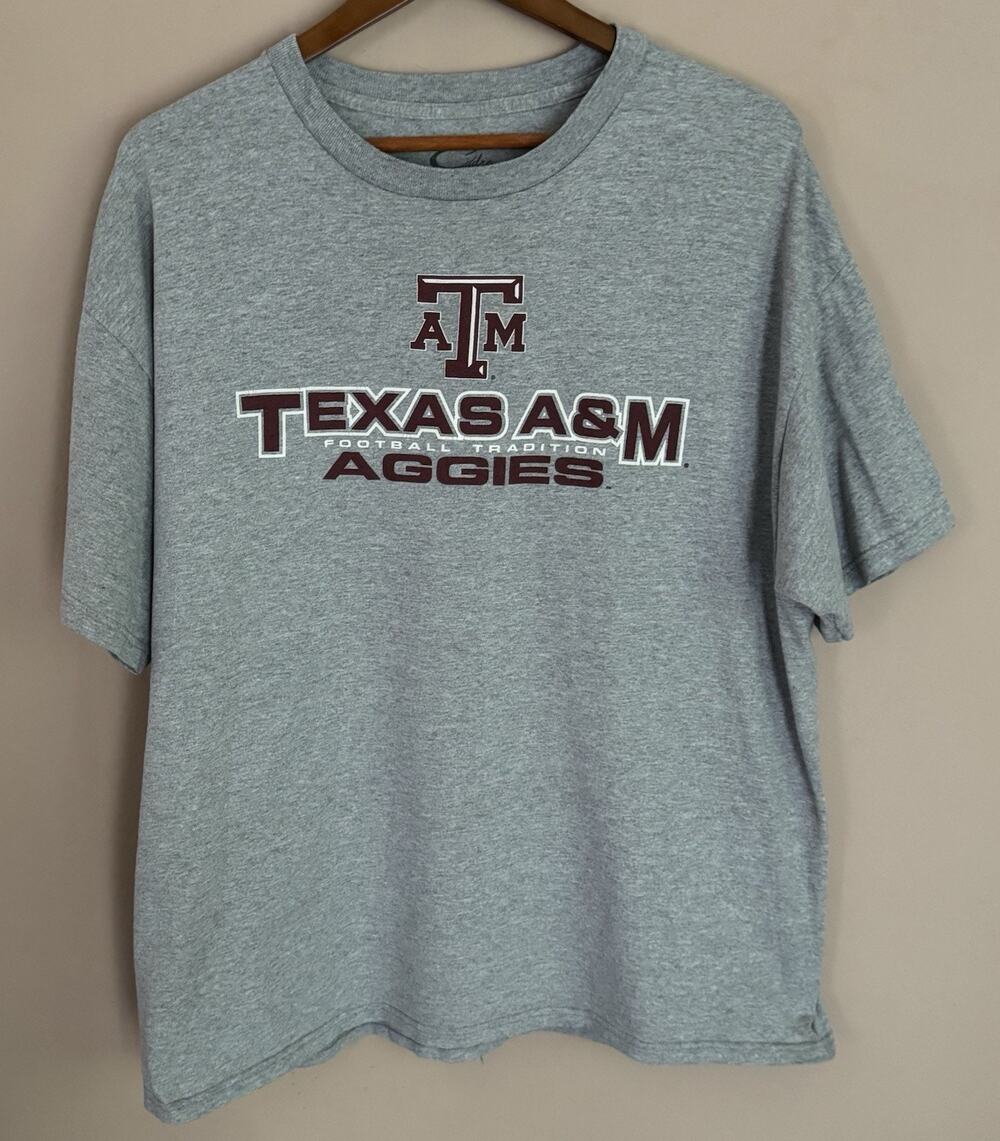 Cadre Texas A&M Aggies Gray T-Shirt Mens XL Short Sleeve NCAA